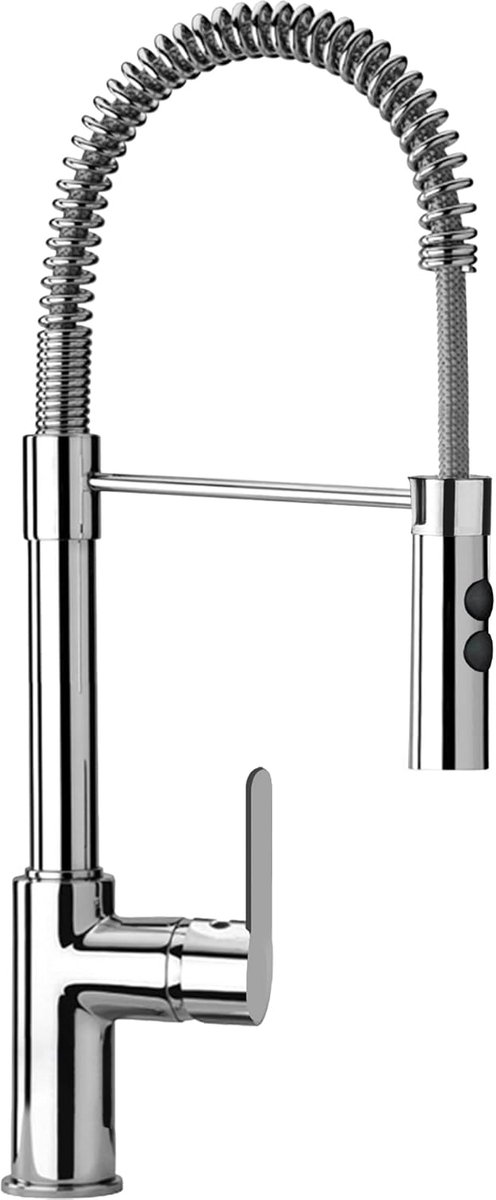 Keukenmengkraan - Eengreepsmengkraan - Snel Afwassen - Uittrekbare Douche - 35 cm Flexibel