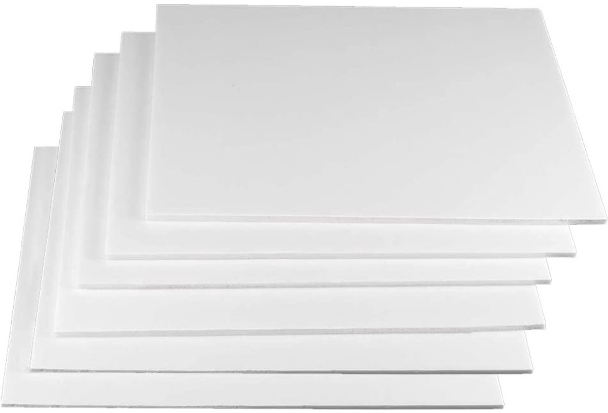 PVC Schuimplaten - Knutselplaten Foam - Doe-het-zelf Projecten - Lichtgewicht Duurzaam Materiaal - 6 Stuks 30x40 cm - Wit