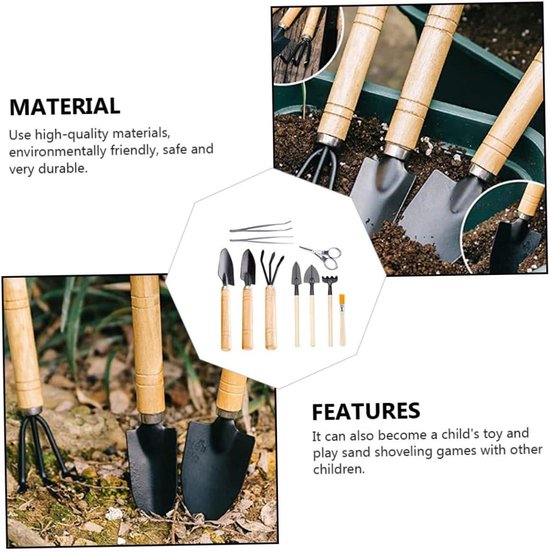 Mini Tuinset - Succulent Gereedschap - Planten Verzorgen - Ergonomisch Ontwerp - 10 Delig - Assorti van MINI — afbeelding 5