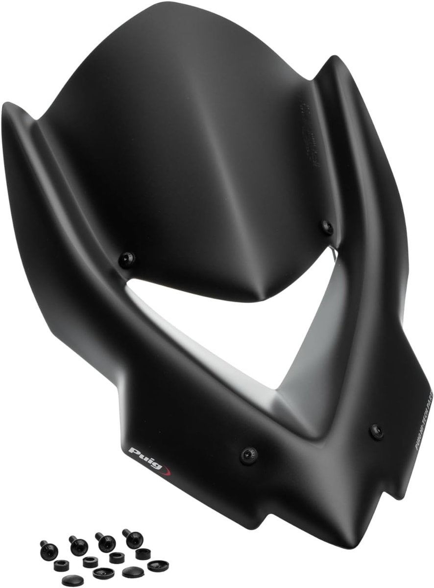 Touring Windscherm - Aerodynamisch Deflector - Comfortabel Rijden - Centrale Luchtinlaat - 3 mm Acryl - Mat Zwart