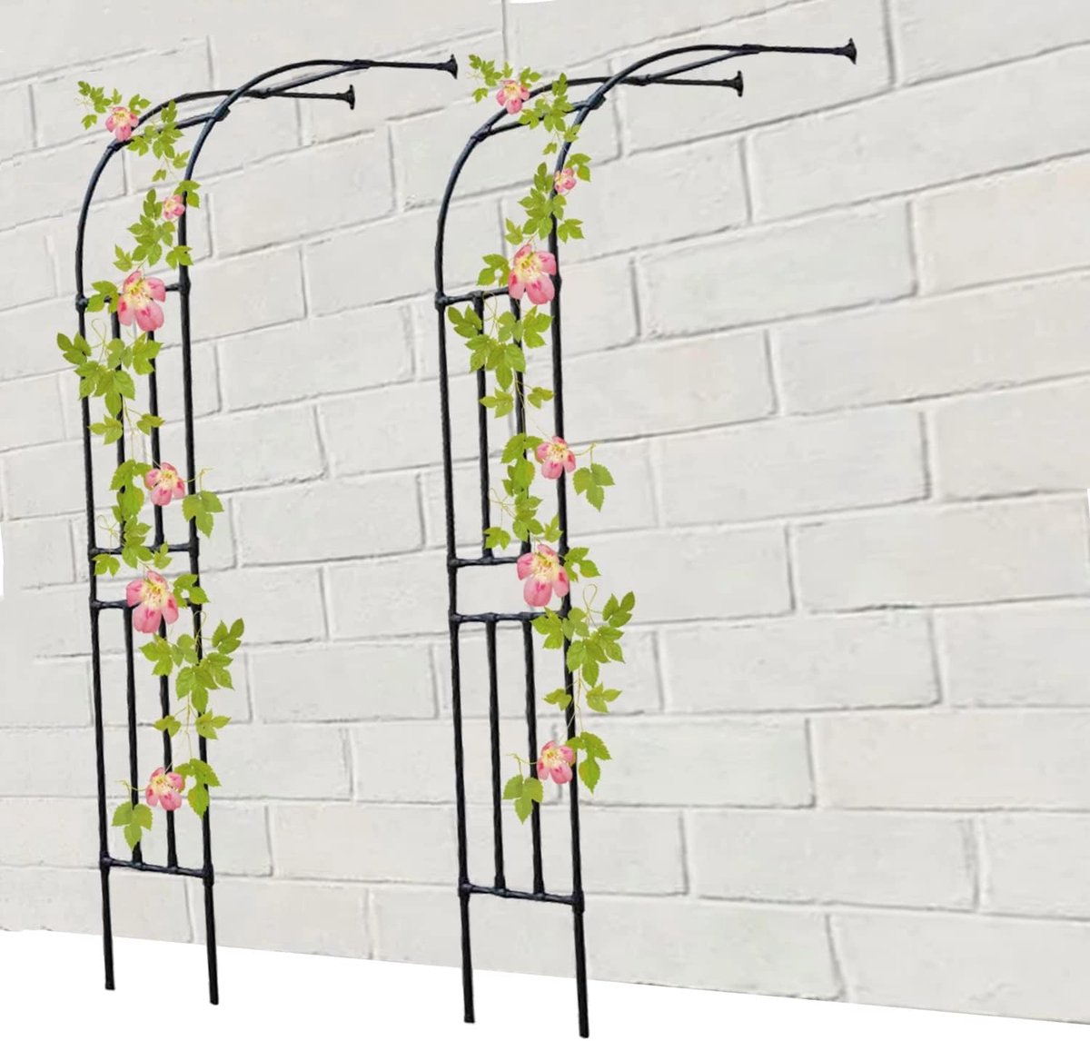 Rozenboog Metaal - Halve Boog - Tuin Decoratie - Hoogte Verstelbaar - 180 x 240 cm - Zwart