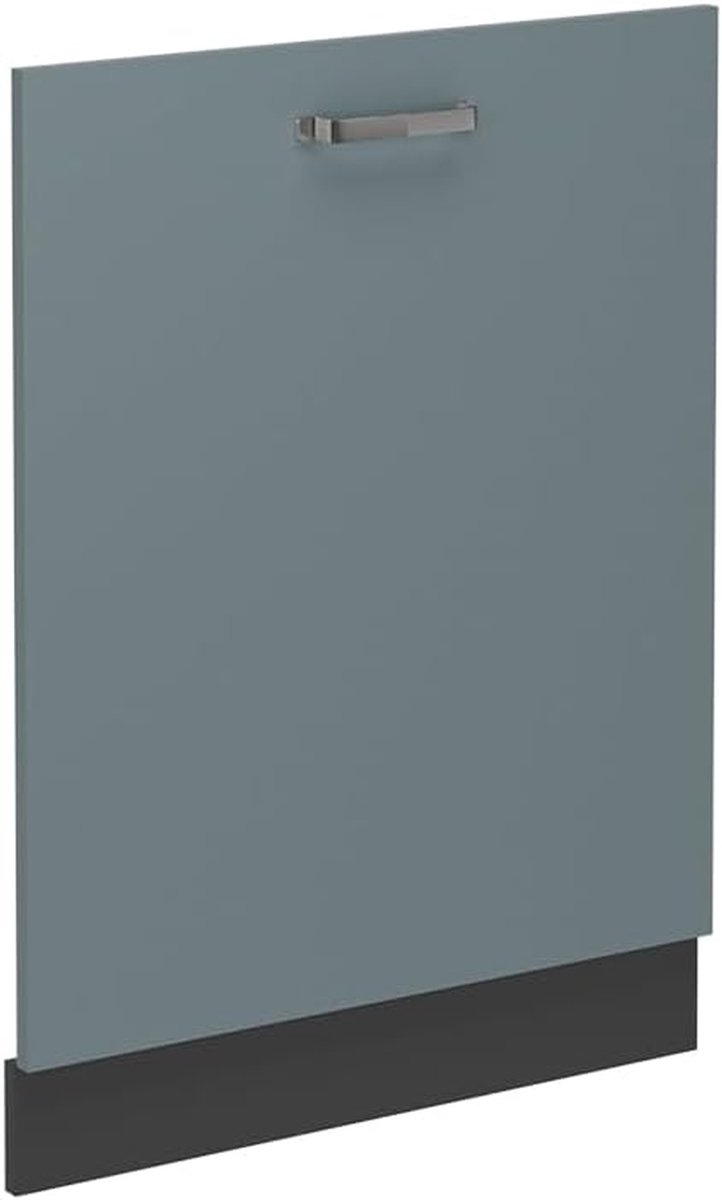 Vaatwasserfrontpaneel Keukenpaneel Keuken Integratie Naadloze Inbouw 60 cm Blauw-grijs