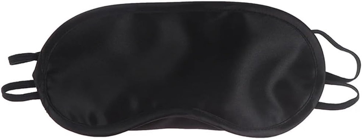Zijden Oogmaskers - Zachte Blinddoek - Verbeter Slaap - Comfortabel Ontwerp - 4 Stuks - Zwart