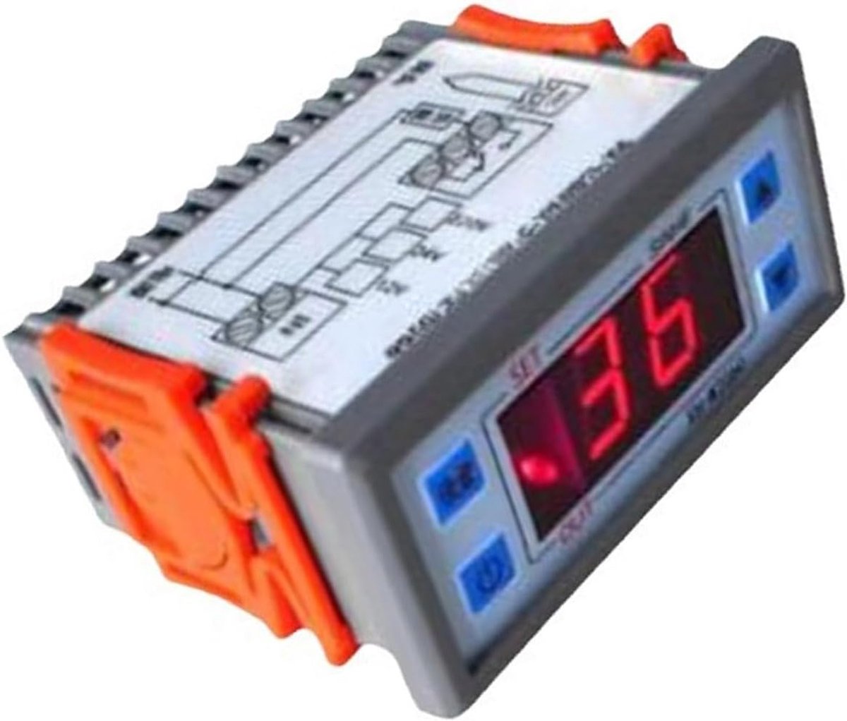 Temperatuurregelaar - Klimaatcontroller - Stabiele Koeling - Tweetraps Regeling - 7.7x6.2x3.45 cm - Zwart
