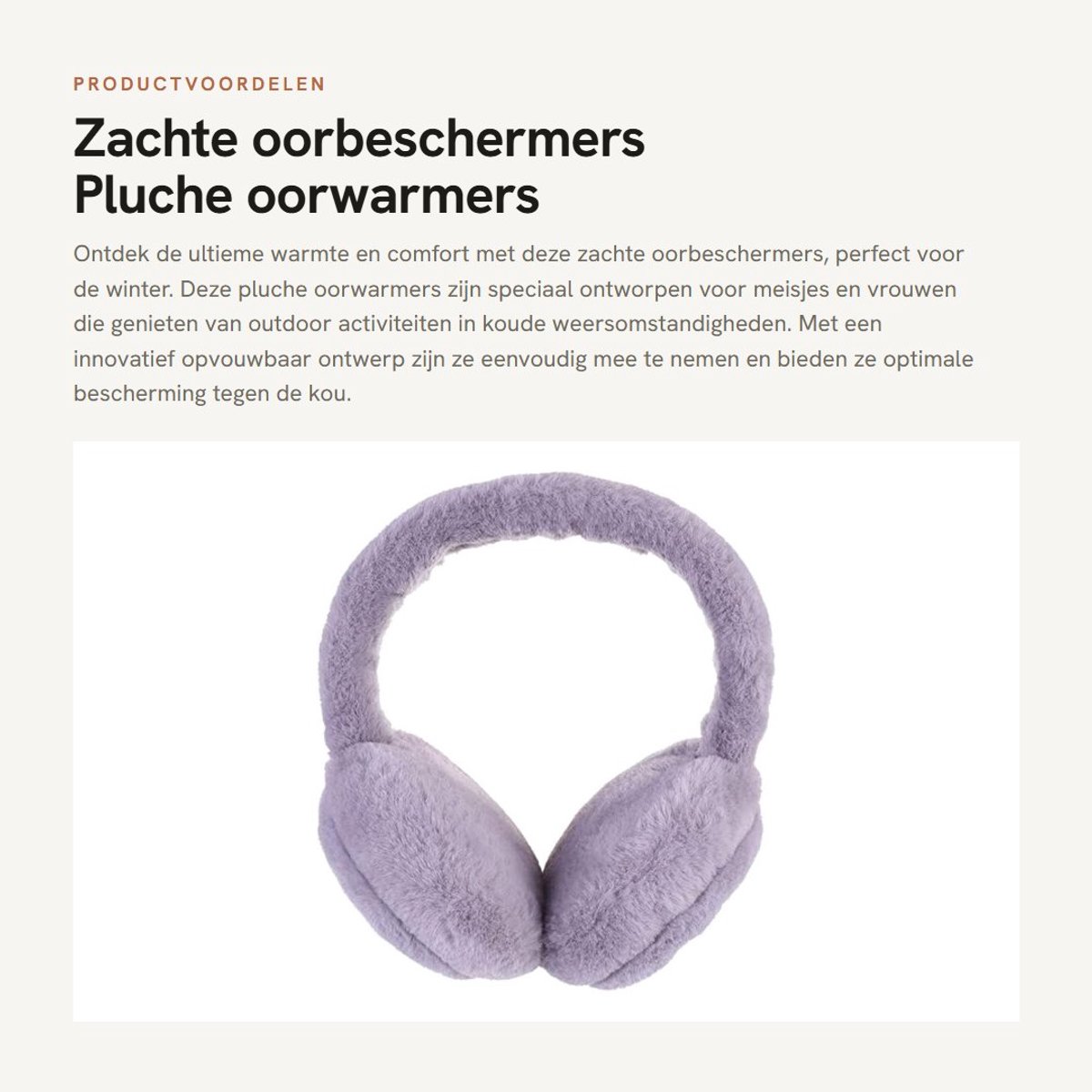 Dailygoods - Zachte oorbeschermers - Pluche oorwarmers - Ideaal voor winter - Zwart - Oordopjes voor meisjes en vrouwen - Comfortabel en stijlvol