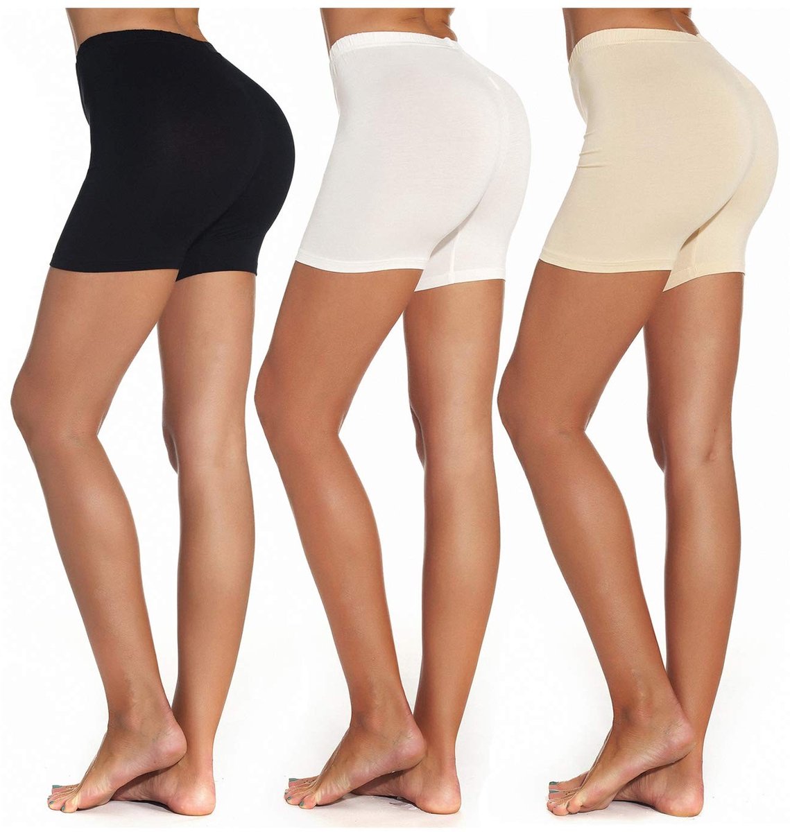 Dailygoods- Legging Ultradun - Korte Legging - Set van 3 - Huidvriendelijk - Comfortabel - Elastisch Koord - Shorts