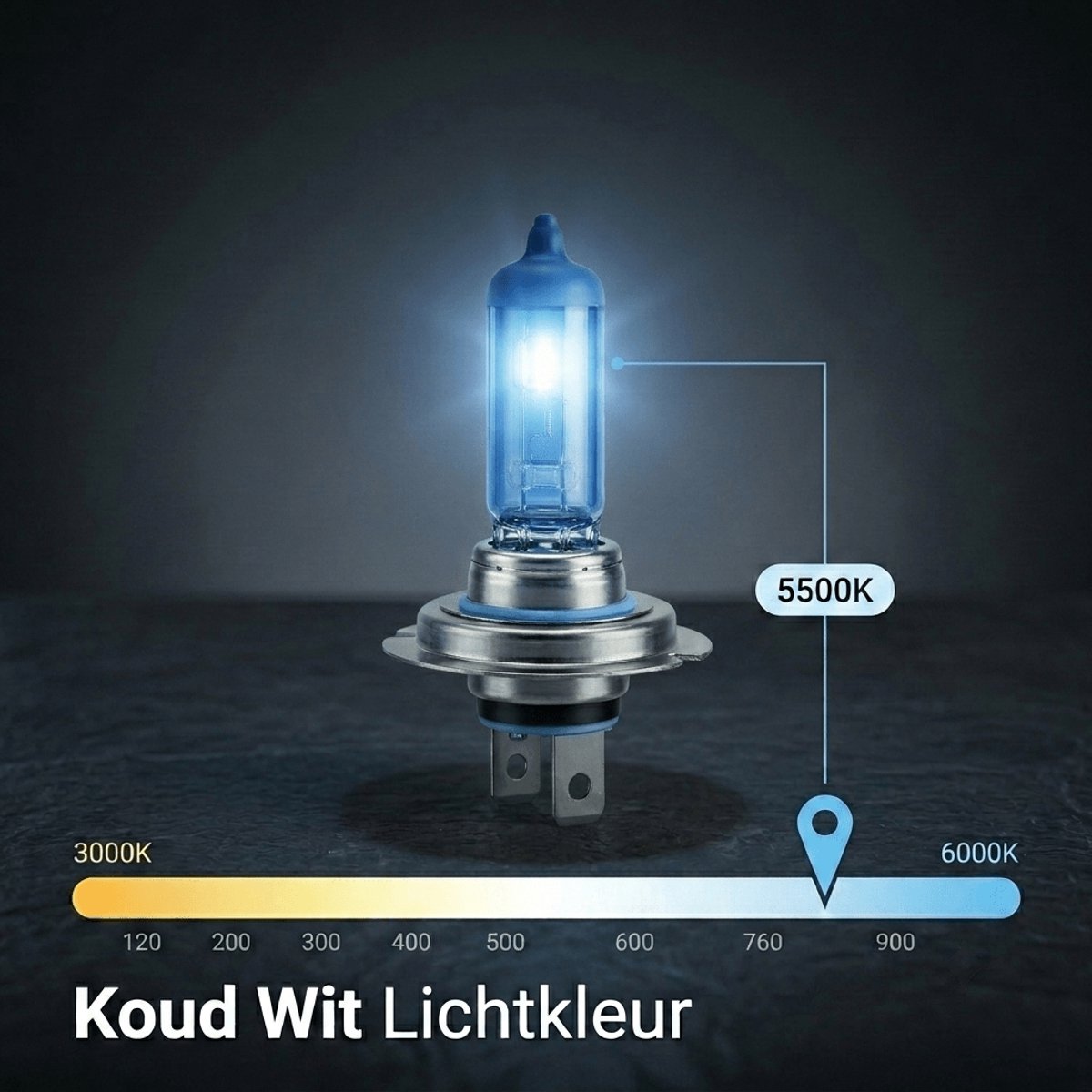 HaloVision Halogeen Koplampen H7 – 12V 3000Lm 5500K Koud Wit – Blauw Glas Super White Dimlicht Grootlicht Halogeenlampen Set van 2 Autolampen – foto 8