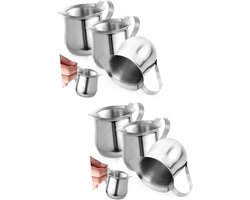 Melkopschuimkan - Espresso kannetje - Latte art maken - Ergonomisch handvat - 90 ml - Zilver