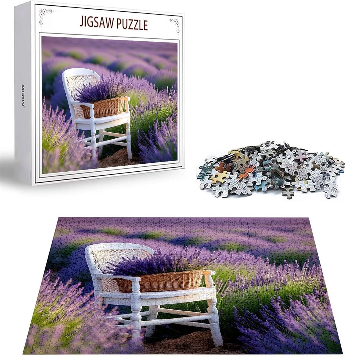 Legpuzzel landschap - Puzzel volwassenen - Ontspanning thuis - Educatief spel - 2000 stukjes - Lavendel