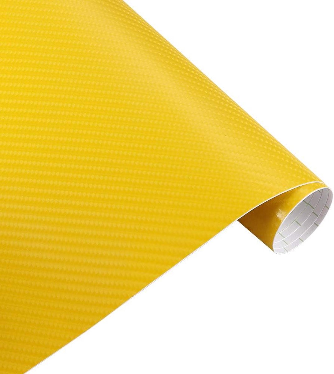 Autofolie - Vinyl Wrap - Voertuig Styling - 4D Koolstofvezel - 152 x 10 cm - Geel