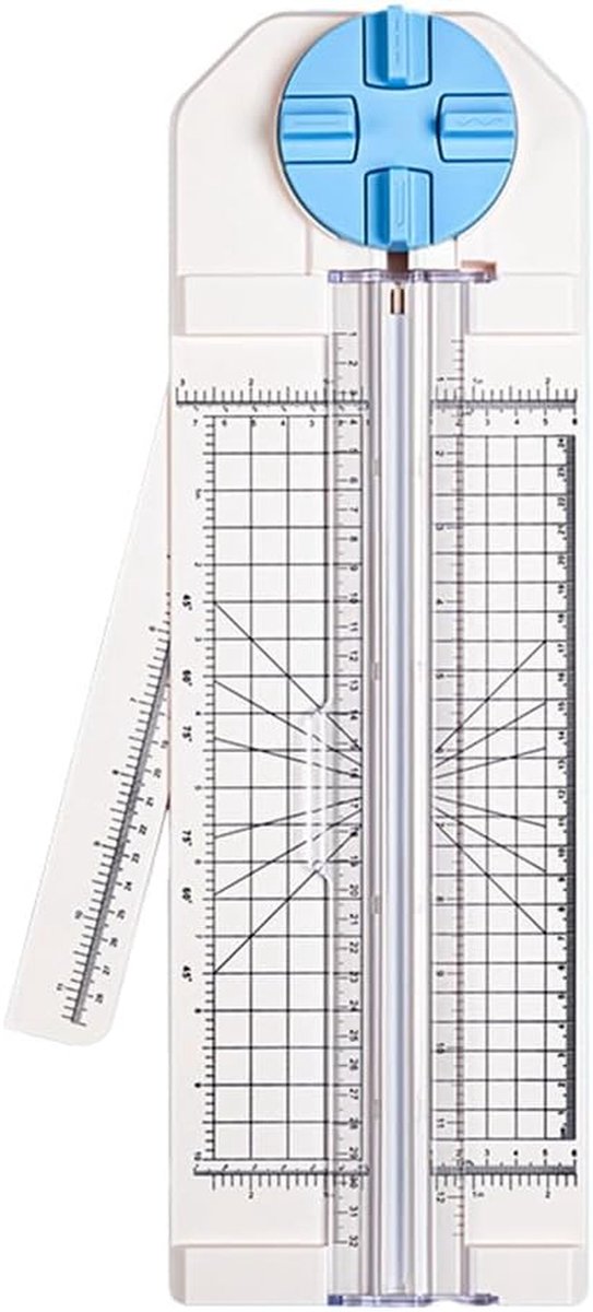 Papiersnijder - Snijmachine - Hobby projecten - Vier snijtypes - 30 cm - Blauw