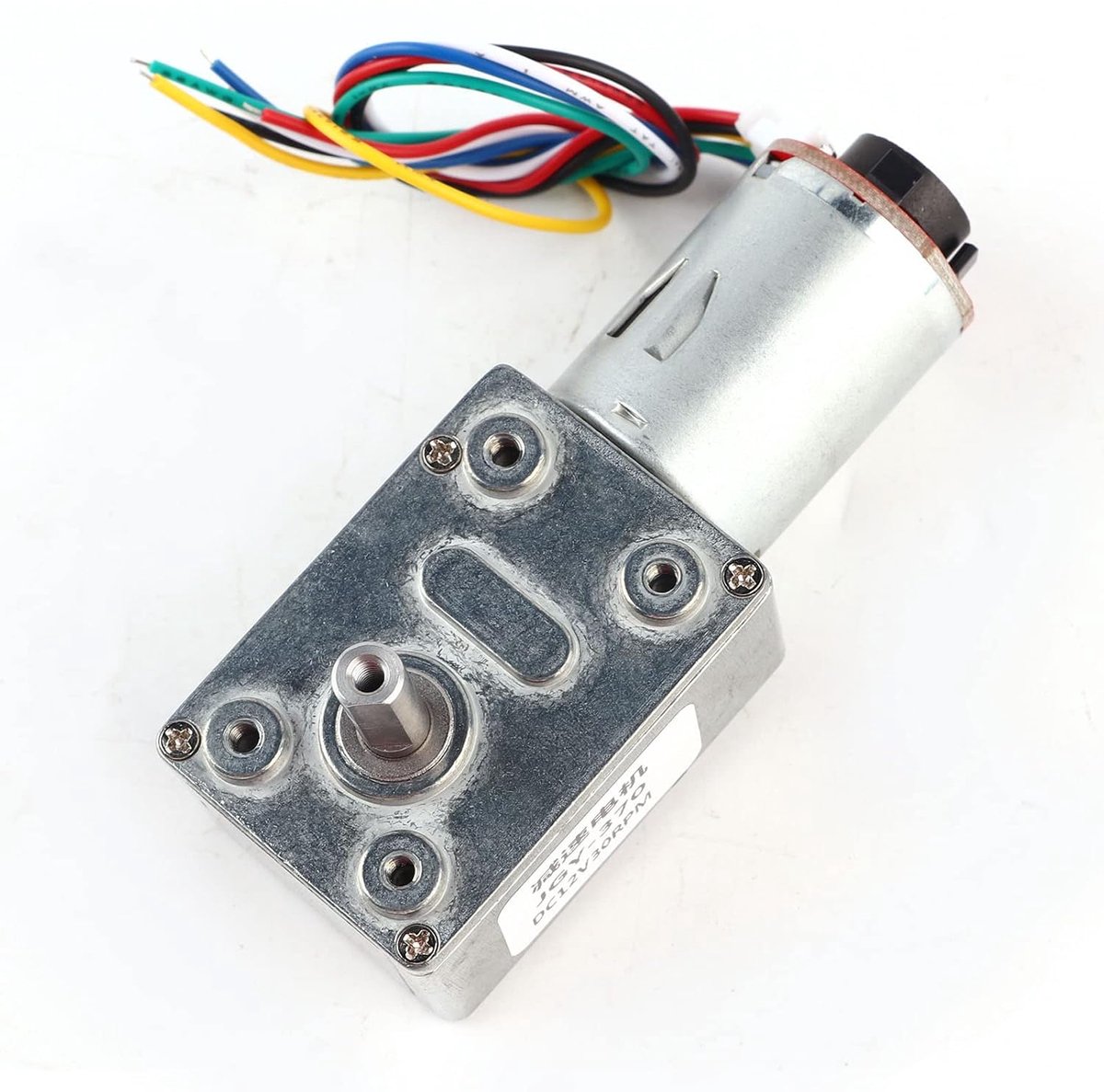 Reductiemotor met Encoder - Zelfremmende Motor - Precisiebesturing Projecten - Hoog Koppel - 10 RPM - Zilver