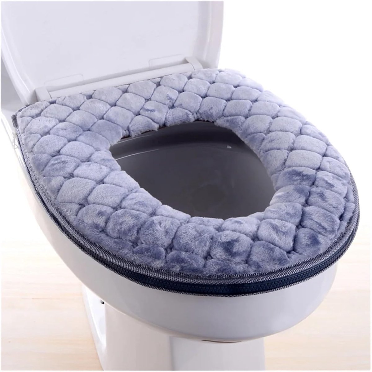 Wc-brilhoes Pluche - Toiletring Wasbaar - Zachte Toiletervaring - Universeel Model - 37 x 44 cm - Meerdere Kleuren