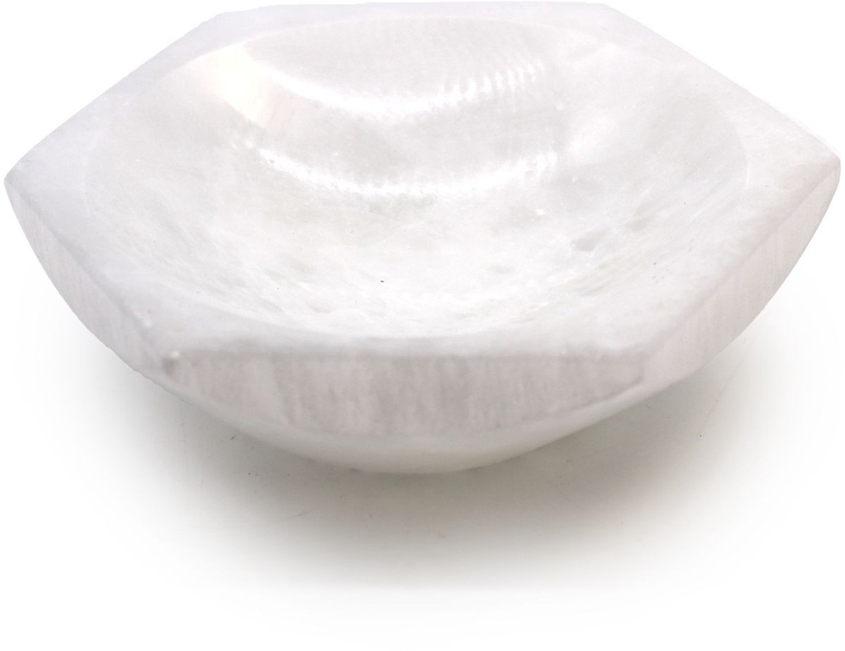 Selenite Hex Bowl - 15cm
