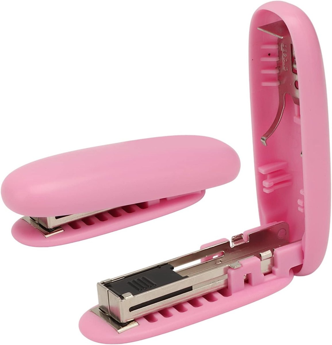 Draagbare Mini Nietmachine voor Kinderen - Compacte Nietmachine voor Schoolbenodigdheden en Kantooraccessoires (Roze)