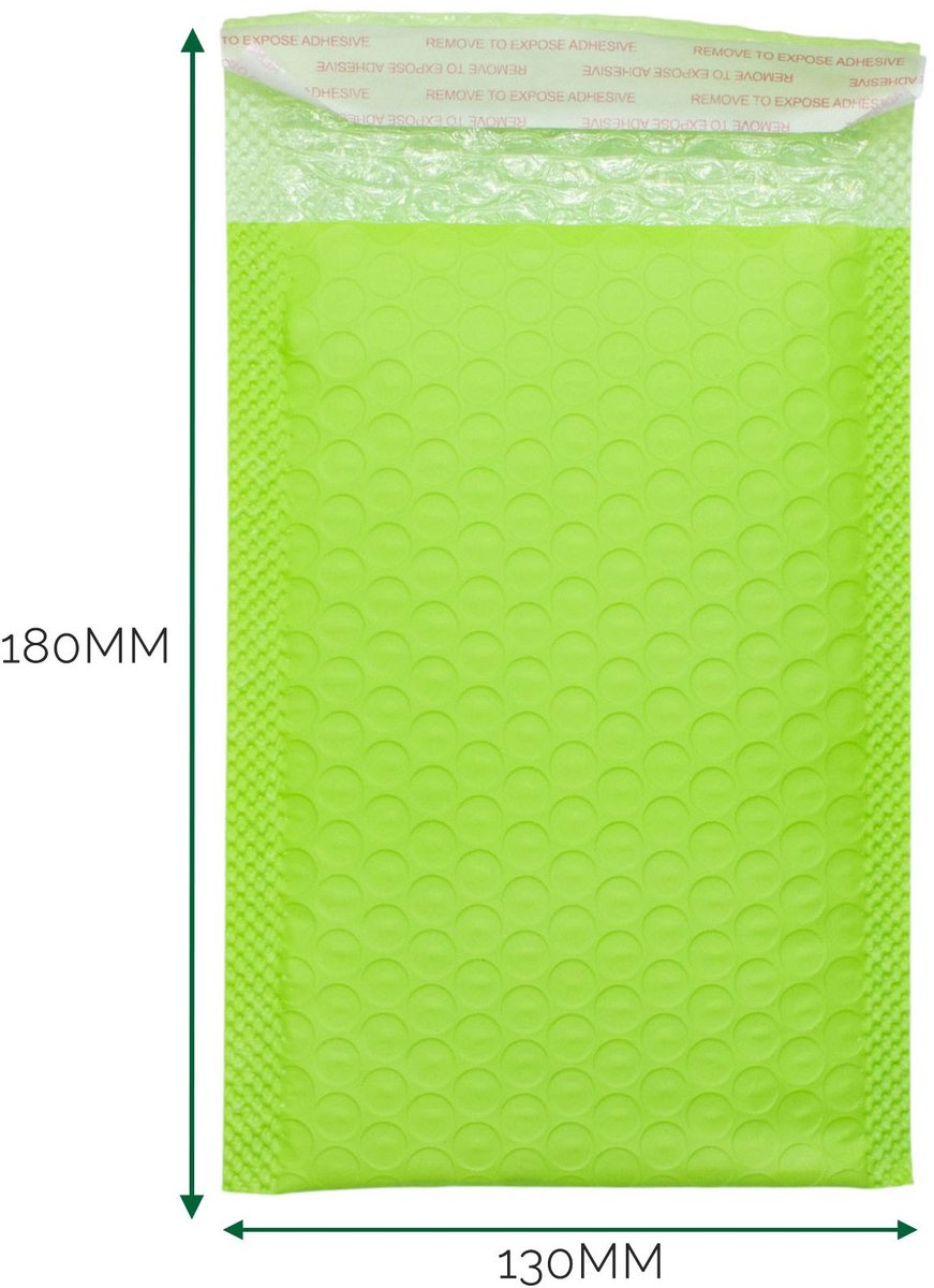 Green Poly Bubble Envelope (130x180+40mm)