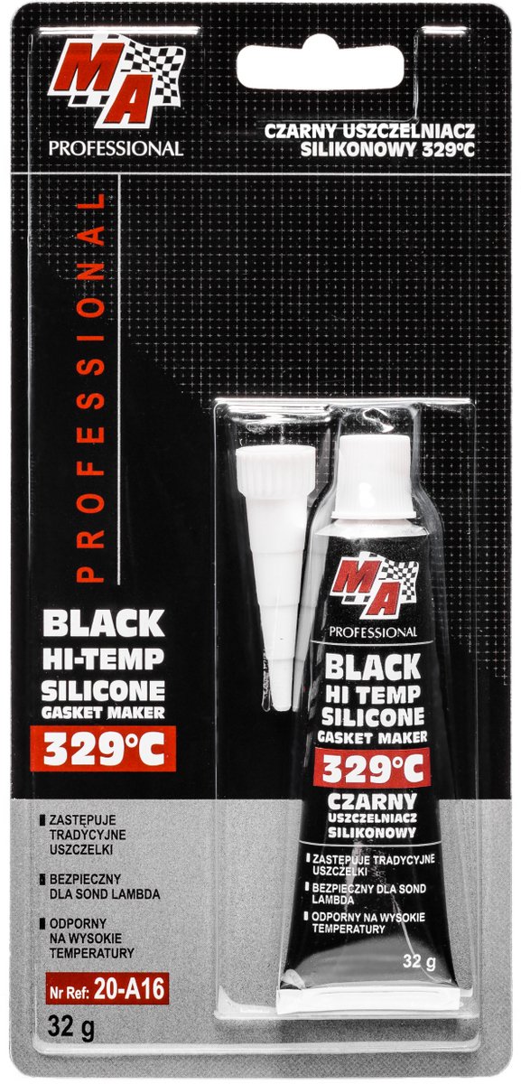 MA Professional 20-A16 - Siliconenkit - Zwart - 329°C - 32g