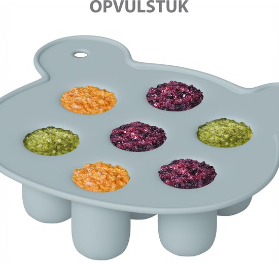 Liefjes & Co Fruitspeen & IJsblokjesvorm - Baby Speen met Bijtring - BPA-vrij Siliconen - 3 Speenmaten S/M/L - Pastelblauw van Liefjes & Co — afbeelding 4