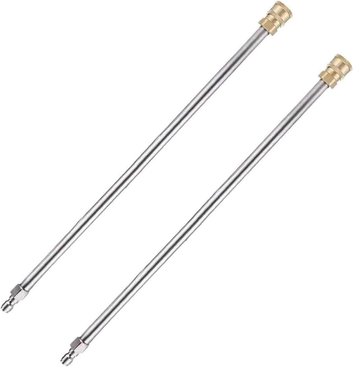 Hogedrukreiniger Verlengstaaf - Verlengstuk Lans - Hoge Oppervlakken Reinigen - Stevige Metalen Constructie - 2-delig - Zilver