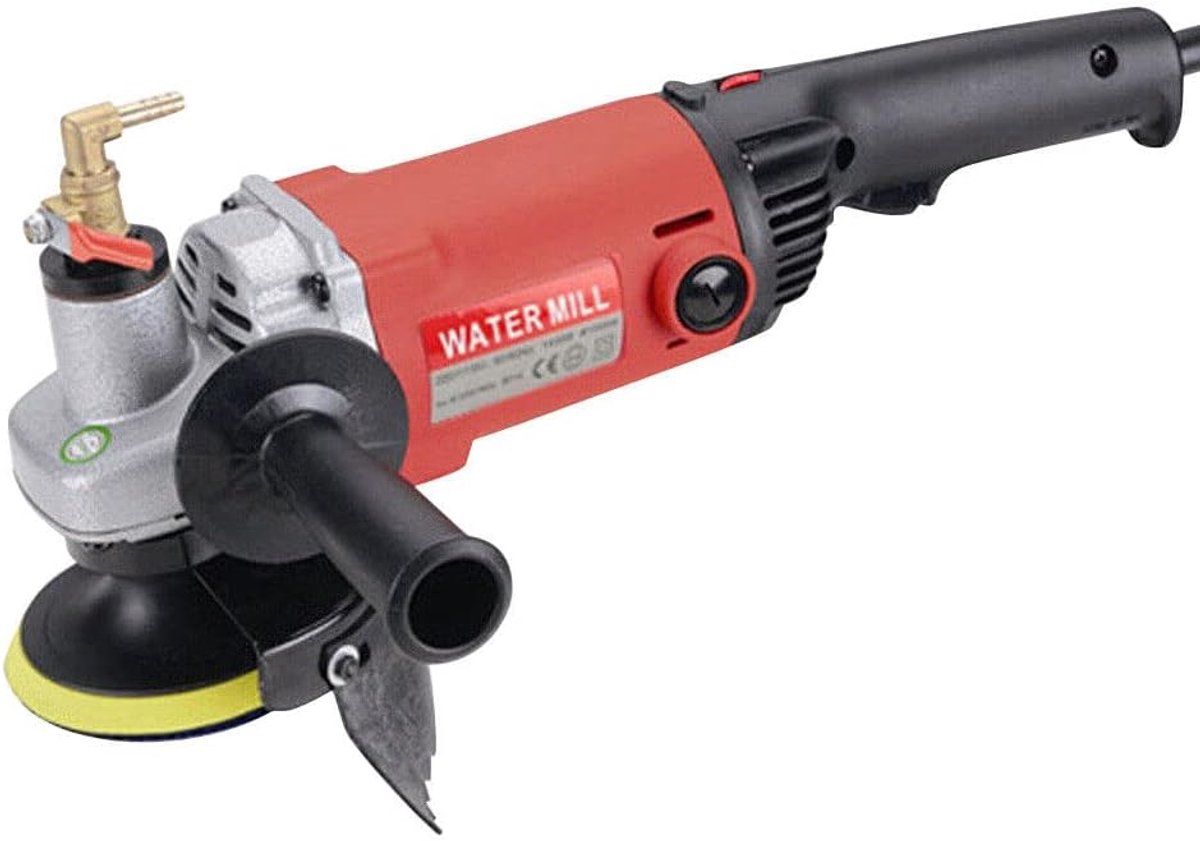 Natsteenslijper - Steenslijper Polijstmachine - Natte Steenbewerking - Traploze Toerentalregeling - 100 mm - Rood