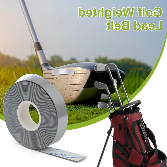 Zelfklevende Lood Tape 1.2 x 254 cm voor Golfclubs, Tennisrackets en Badminton - Vrij te Snijden, 2g Per Inch, Ideaal voor Balans en Gewicht Aanpassing — afbeelding 3