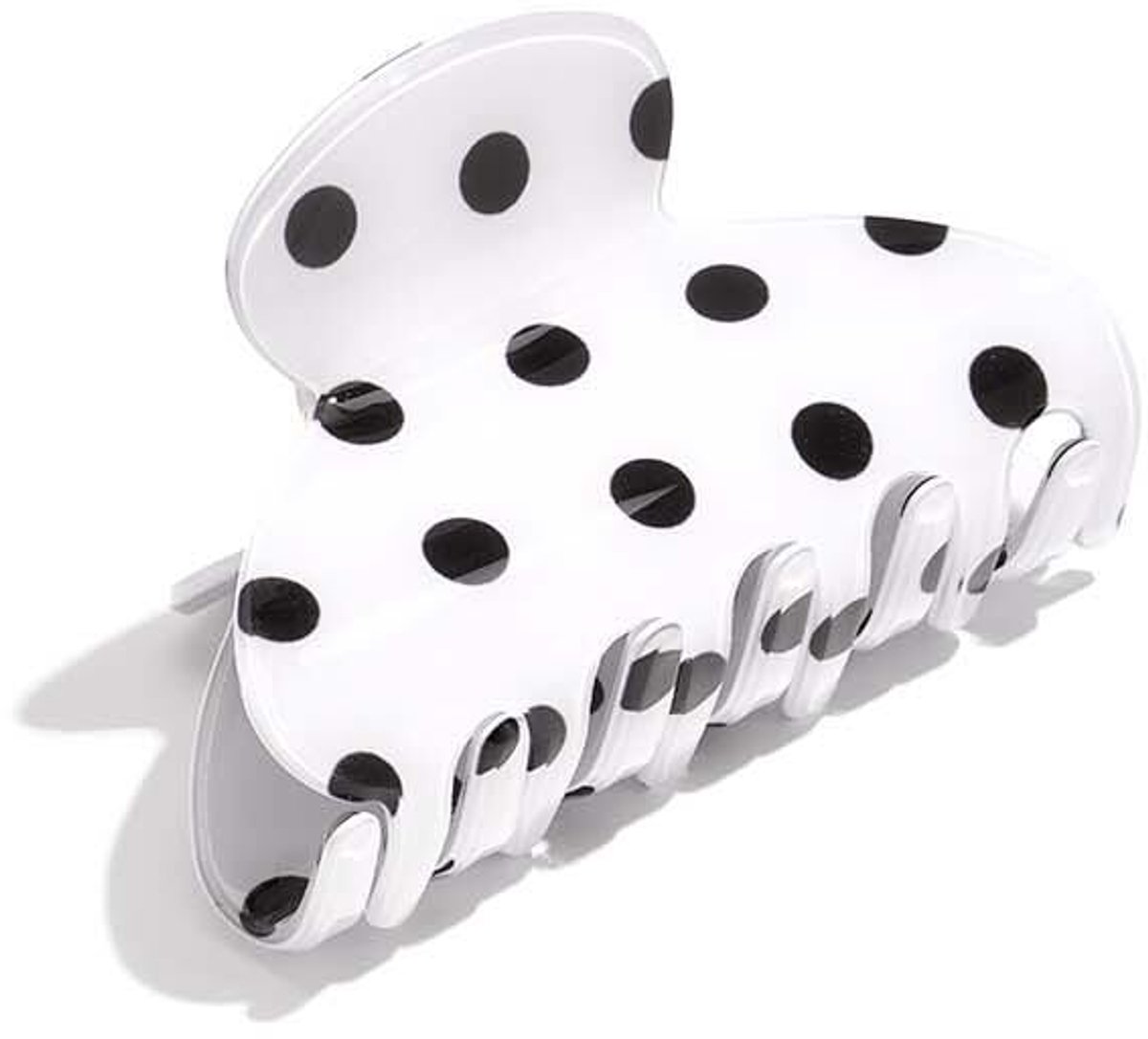 Haarclips met stippen, imitatieacetaat, dagelijkse accessoires - Wit