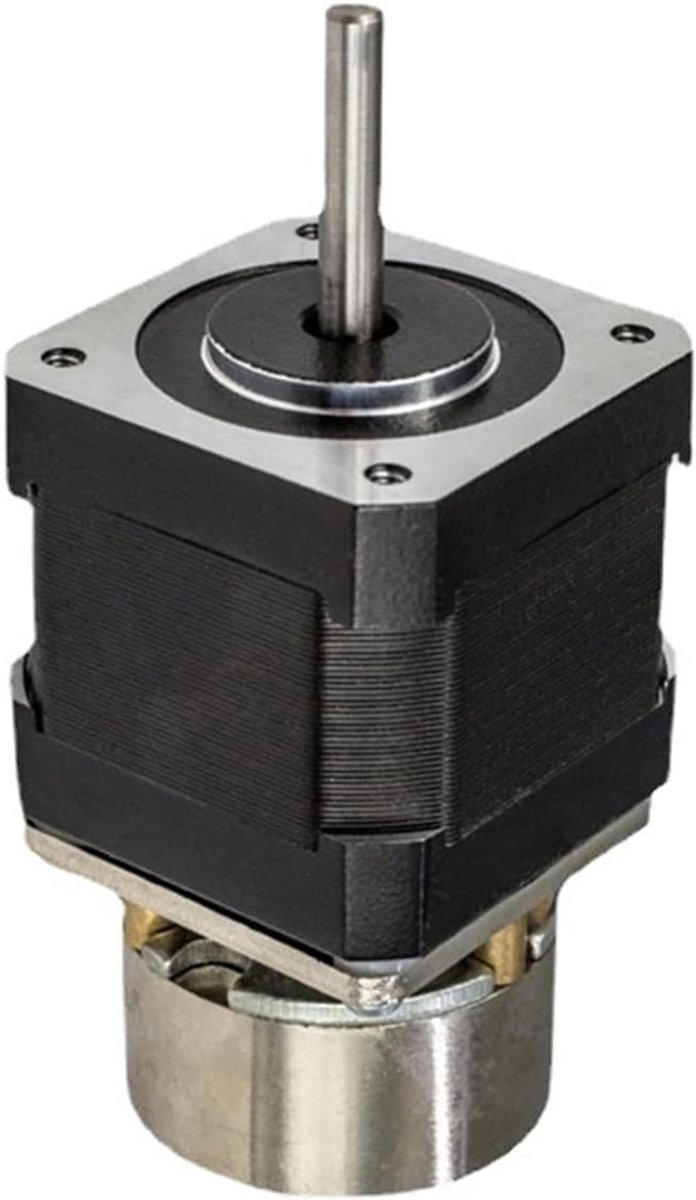 Stappenmotor - Rem motor - Precisie beweging - Industriële robot - 42MM flens - Zilver
