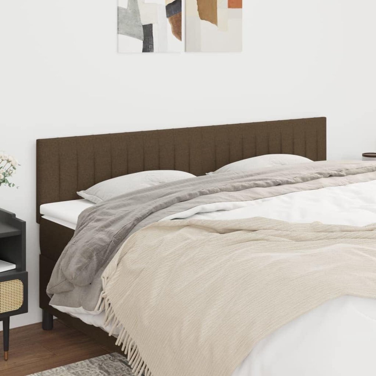 Hoofdeinden Bed - Hoofdborden Set - Bed Compleet Maken - In Hoogte Verstelbaar - 160 x 78 cm - Donkerbruin