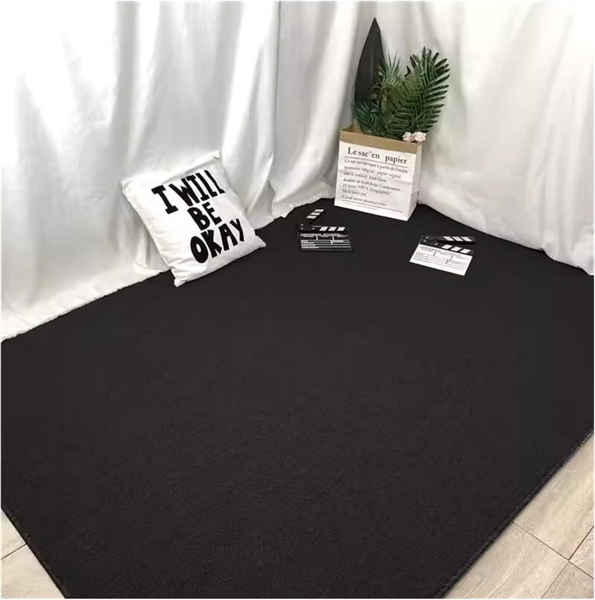 Zachte Vloerbedekking - Hoogpolig Kleed - Woonkamer Verwarmen - Antislip Onderkant - 110 x