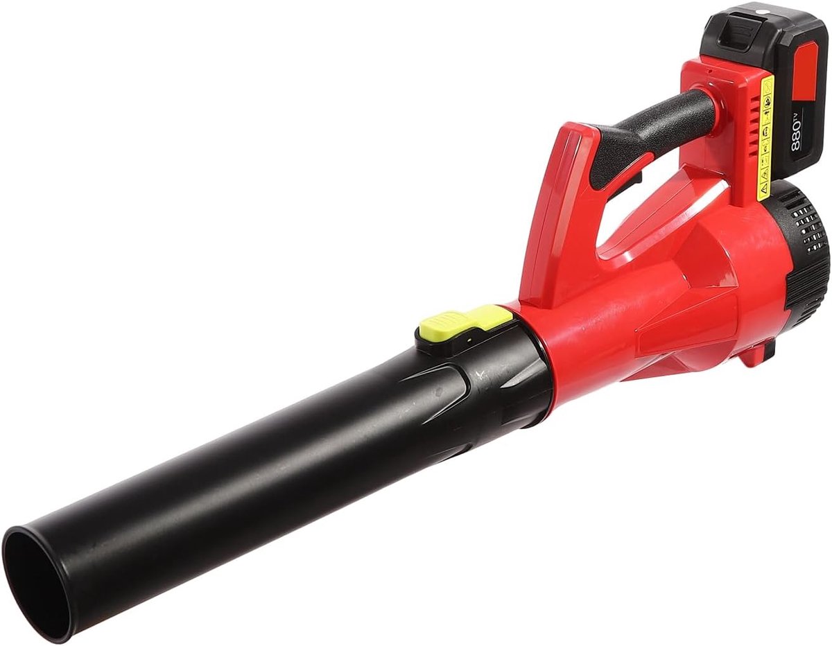 Accu Bladblazer - Draadloze Bladblazer - Tuin Opruimen - Krachtige Zuiver Koperen Motor - 580 m³/u - Zwart Rood