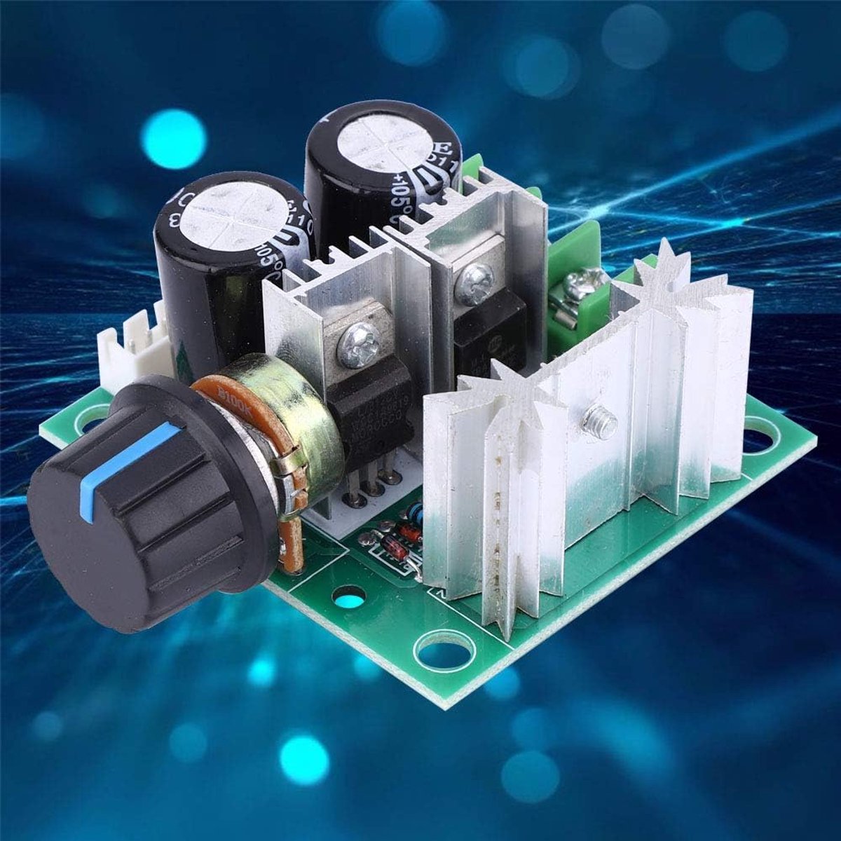 Motor Snelheidsregelaar - PWM Controller Module - Motoren Aansturen - Stepless Speed Control - 12V-40V 10A - Groen