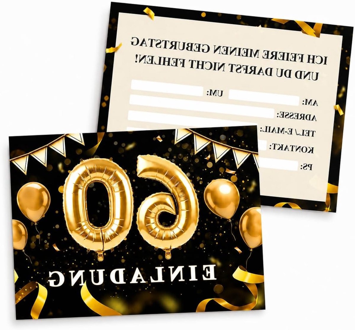 Uitnodigingskaarten voor een 60e verjaardag - 10 stijlvolle kaarten voor jubilea, feestelijke gelegenheden en verjaardagsvieringen