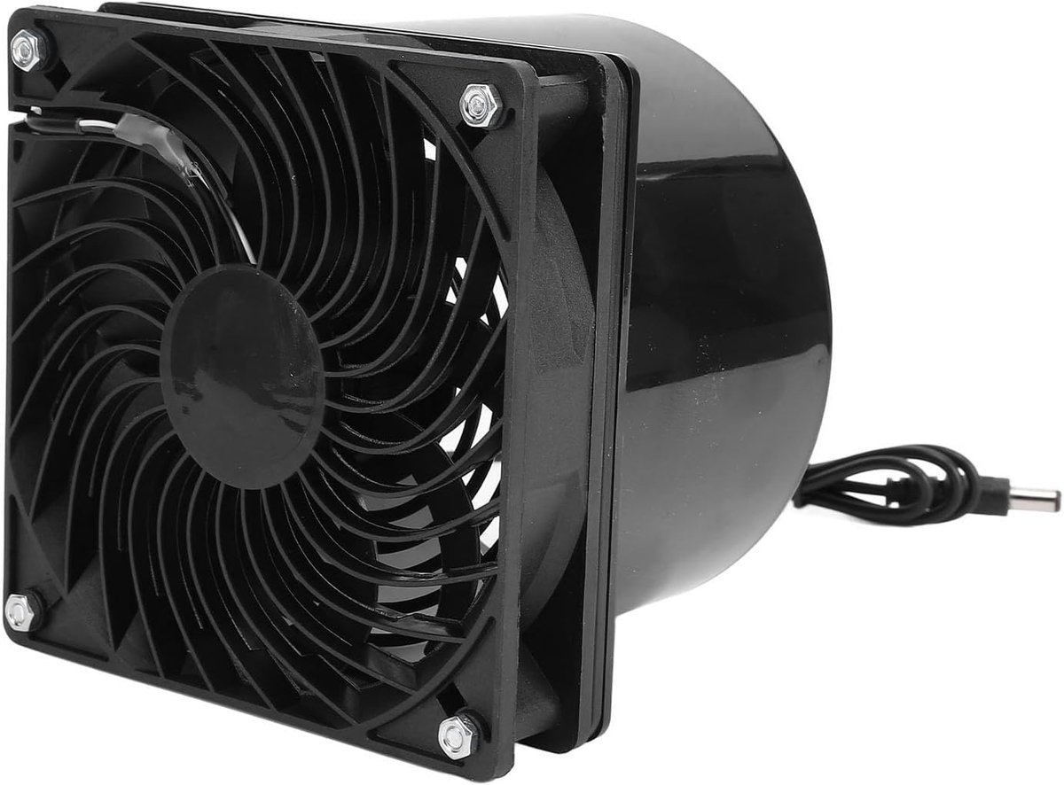 Afzuigventilator - Badkamer Ventilator - Lucht Verversen - Flensmontage Ontwerp - 17x17x13