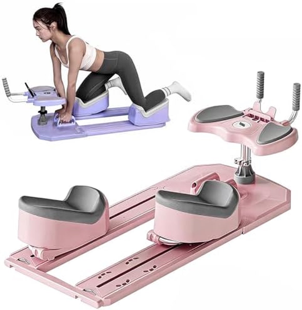 Ruggengraat Trainer - Kerntrainer Buikspierbank - Houding Verbeteren - 6 Trainingsmodi - 70 cm Slag - Roze