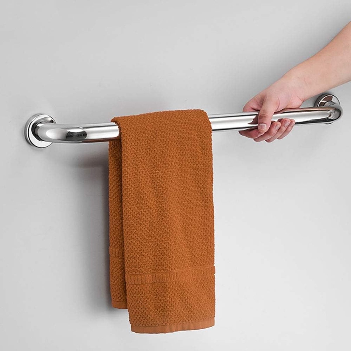 Badkamergreep Veiligheidssteunrail - Steunbeugel Douche - Veiligheid Thuis - Ruimtebesparend Ontwerp - 30cm - Zilver