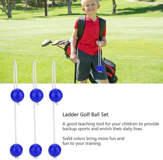 Dailygoods- Laddergolf Speelset - 3 Paar Ladder Golfballen - Duurzaam Synthetisch Rubber - Antiwikkeling Koord - Geschikt voor Kinderen - Voor Binnen/Buiten Gebruik - Speelballen van Dailygoods — afbeelding 3