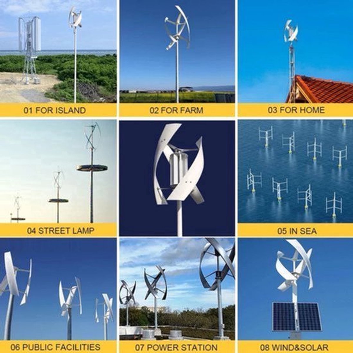 Windturbine - Windmolen Generator - Windturbine Generator - Windenergie - Wind Turbine – 3kW - 24V - 3 Messen - Wit