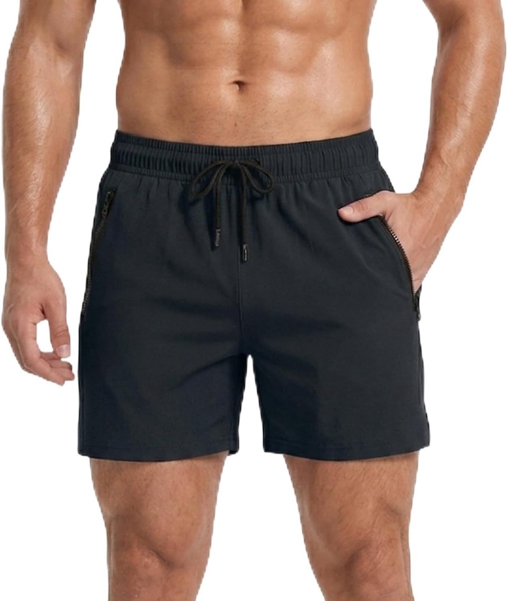 Zwemshorts voor Mannen met Ademend Mesh Voering, Sneldrogend en Met Ritszakken voor Zomer, Strand en Sportactiviteiten