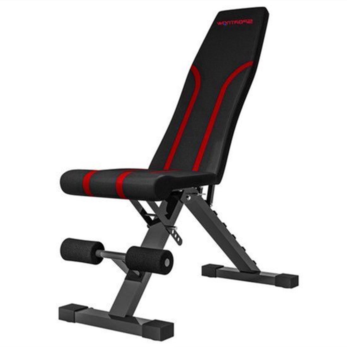 Fitnessbank – Inklapbare Trainingsbank – Krachtbank – Dumbbellbank – Workoutbank – Zes Verstelbare Rugleuningstanden – Stevig Gepoedercoat Stalen Frame – Zwart