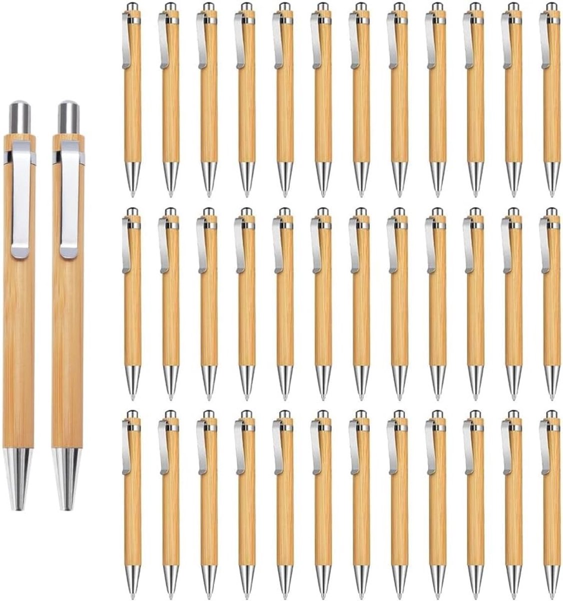 100 Stuks Hoge Kwaliteit Balpennen, Gepersonaliseerde Balpennen met Gravure, Zwart Inkt voor School en Kantoor Benodigdheden
