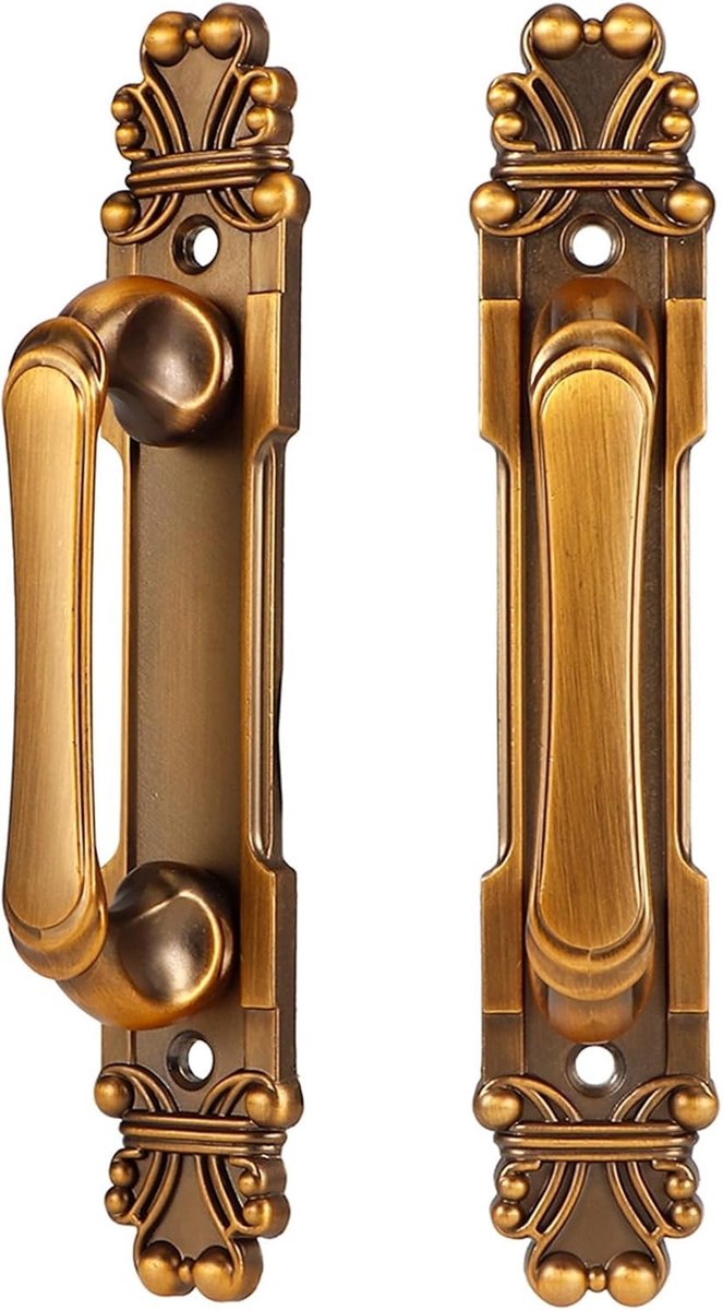 2 Stuks Deurhandgrepen 6.5 Inch Van Zinklegering - Vintage Europese Stijl Voor Schuifdeuren, Garages En Kasten