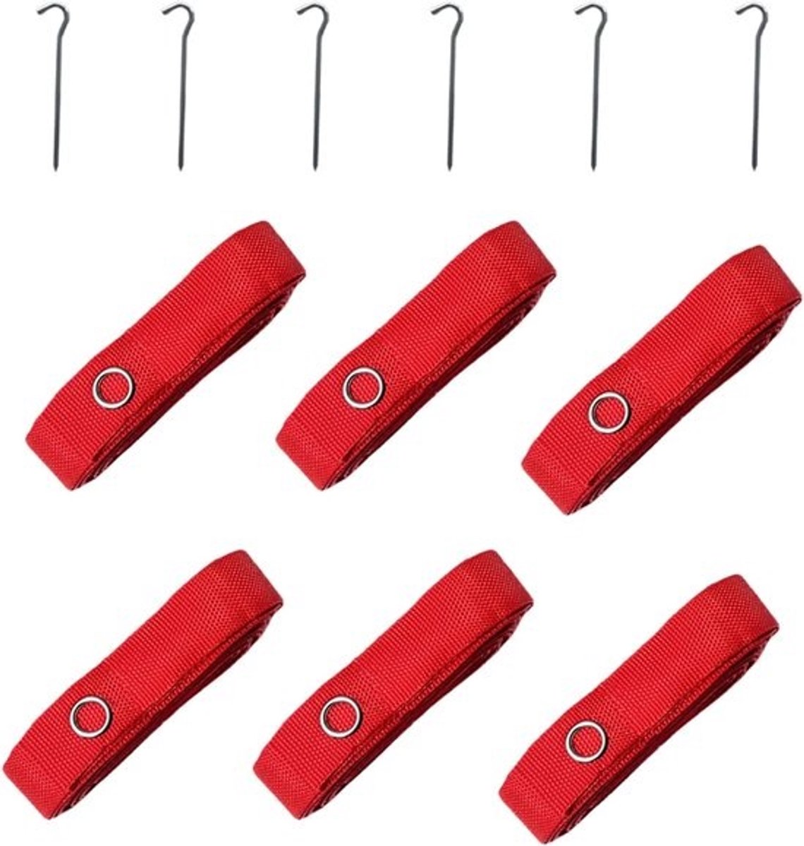 Sport Lijn Markering - Veldbelijning Set - Volleybal Spelen - Duurzaam Nylon Materiaal - 263 x 526 Inch - Rood