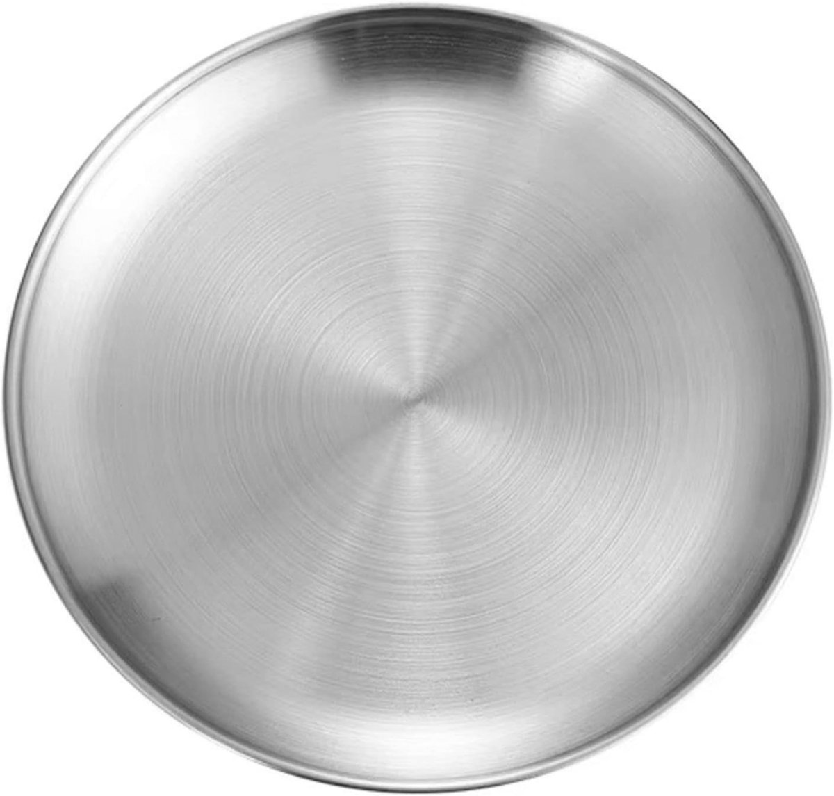 Ronde Roestvrijstalen Dinerplaat van 30 cm - Herbruikbaar voor Dessert, Keuken, Kamperen en Picknicks, Vaatwasserbestendig