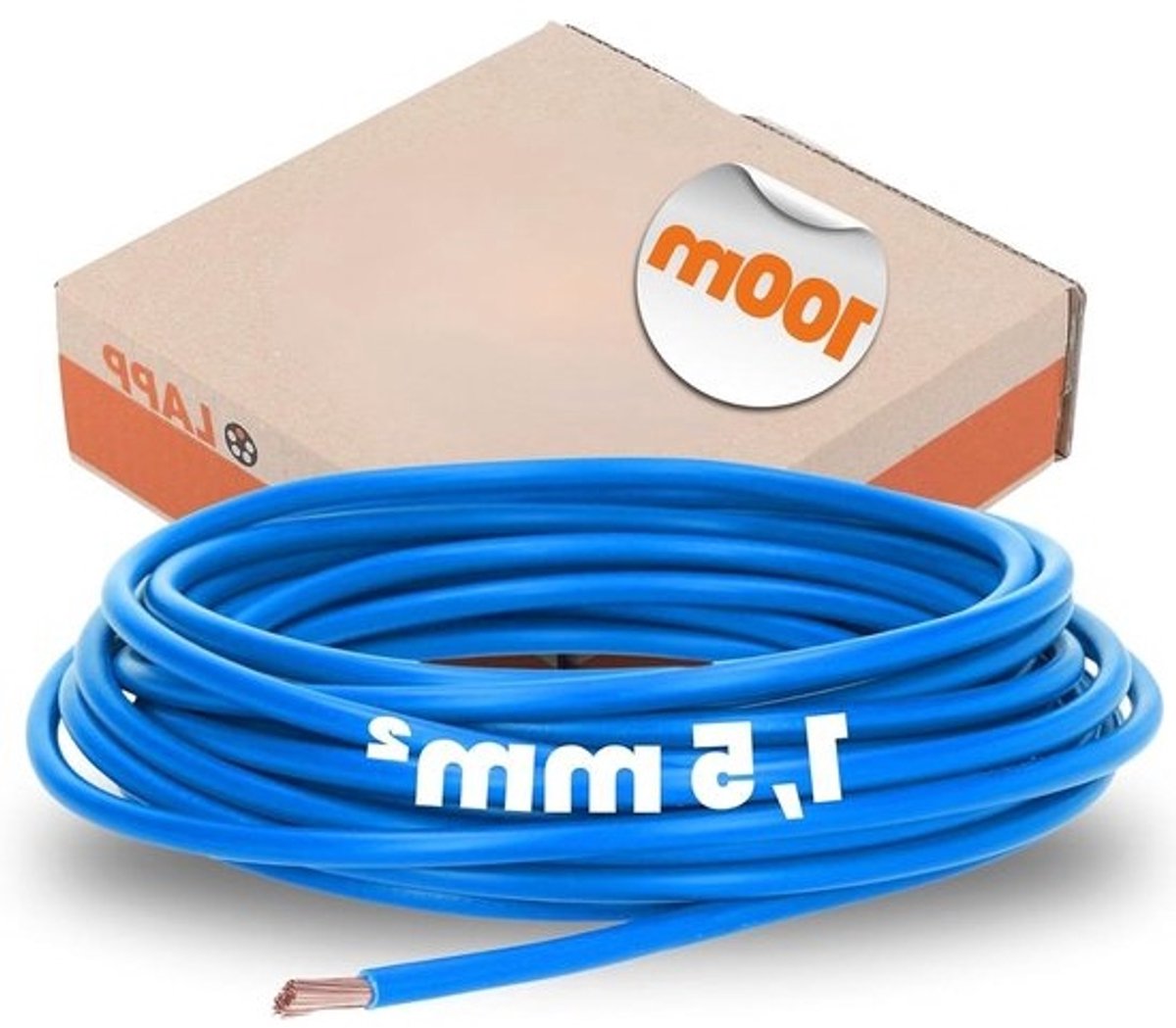 Bedradingskabel H07V-K - Flexibele Aderkabel - Schakelkast Installatie - Fijndradige Koperen Kern - 100 Meter - Blauw