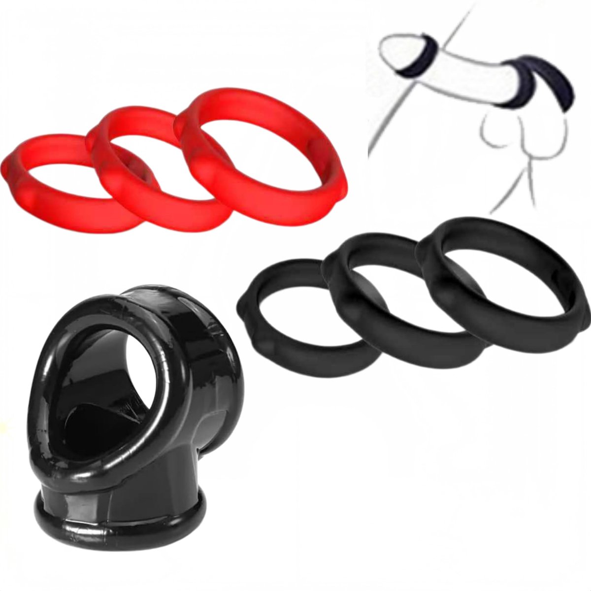 Rekbare Surround Ringen Voor Volwassenen - Zacht Materiaal