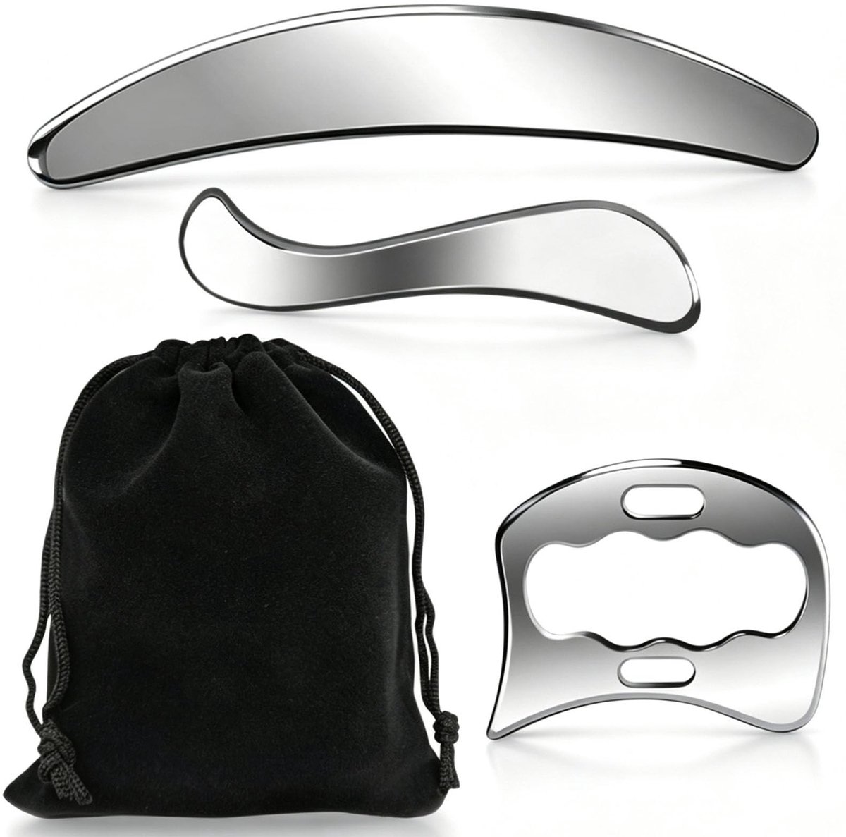 3-in-1 Gua Sha Massager - met Opbergtas