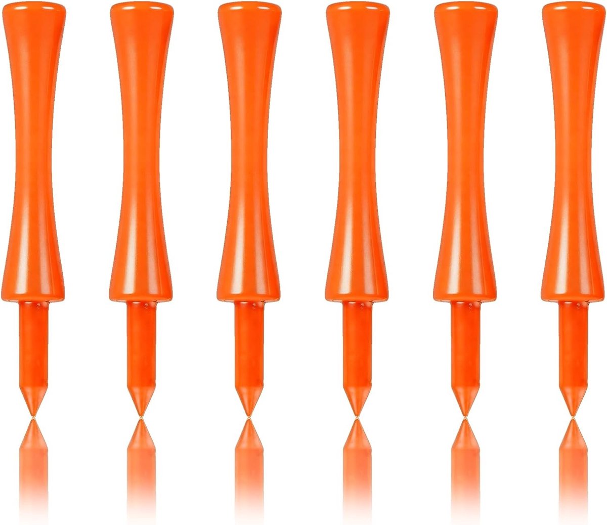 Herbruikbare kunststof golftees 70 mm - 100 stuks oranje golftee set voor optimale prestaties op de golfbaan