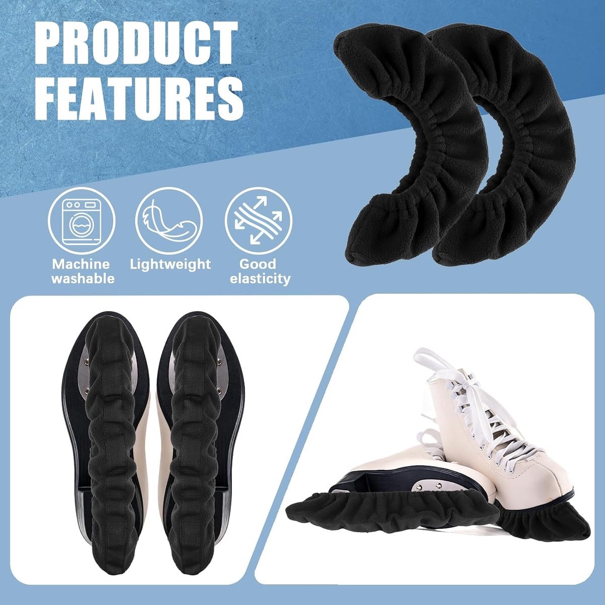 Skate Guards voor Schaatsen - Bescherming voor Schaatsbladen, Nylon Schaatsblad Covers en Accessoires voor Veiligheid en Onderhoud