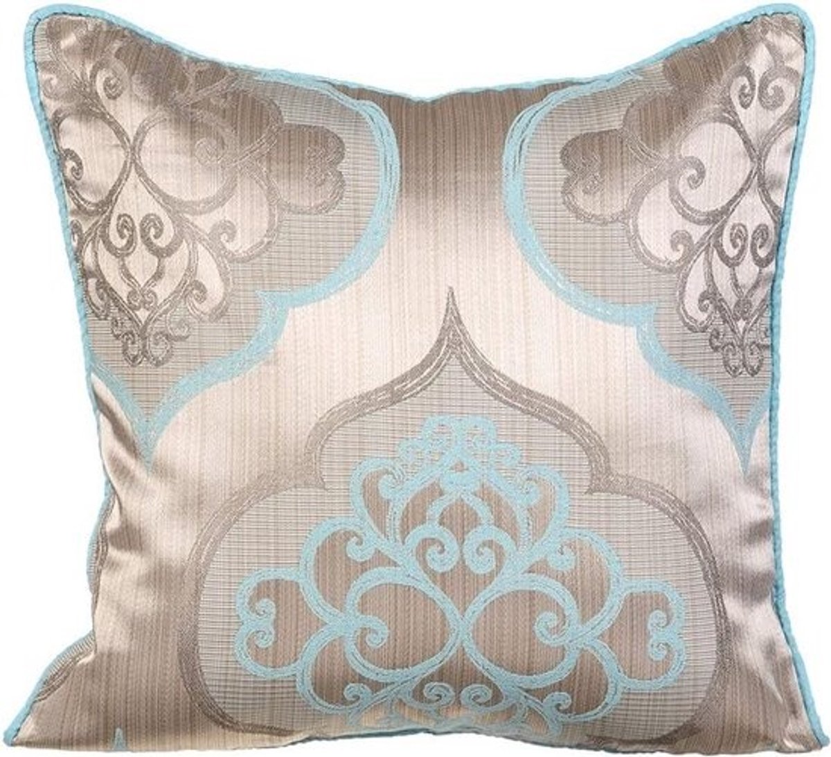 Decoratieve Kussensloop - Kussenhoes Jacquard - Woonkamer Decoratie - 100% Handgemaakt - 65 x 65 cm - Blauw