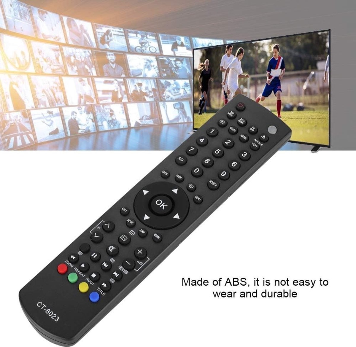Universele HD Smart TV Afstandsbediening voor Toshiba CT-8023 - Vervangingsafstandsbediening voor TV, Compatibel met Meerdere Merken, Eenvoudig in Gebruik